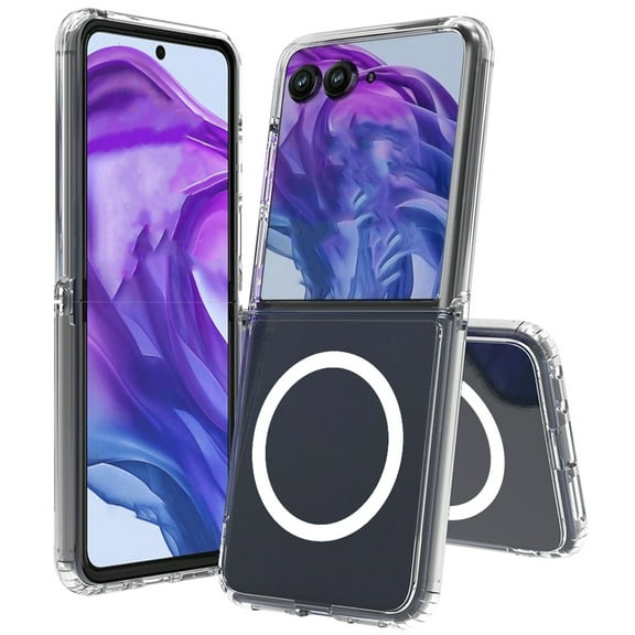ShellTech for Motorola Razr 60 Ultra 2025 Magetic Hybrid Case Compatible with MagSafe Slim Thin Hard PC Translucent Frosted Rugged Drop-Proof Shockproof Protective Cover,Clear