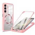 thumbnail image 1 of ShellTech Phone Case for Samsung Galaxy A26 5G with Built in Screen Protector Cover and Cell Accessories Magnetic Silicone Rugged Hybrid Slim Rubber Protective Women Men,Pink, 1 of 8