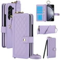 thumbnail image 1 of ShellTech Phone Case for Samsung Galaxy Z Fold 7 2025 Flip Leather Wallet Cover with S Pen Holder & Crossbody Lanyard Strap Credit Card Slot RFID Blocking Women Men Girls,Lightpurple, 1 of 9