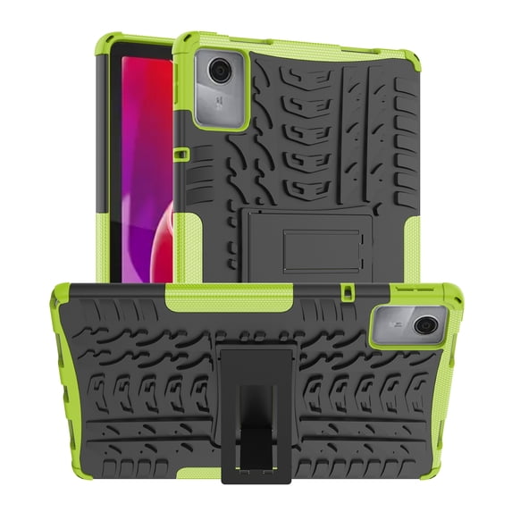 ShellTech Rugged Case for Lenovo Tab M11 11inch TB330FU TB330XU,Shockproof Rubber Case Kickstand Cover for Lenovo Tab M11 2024, Green