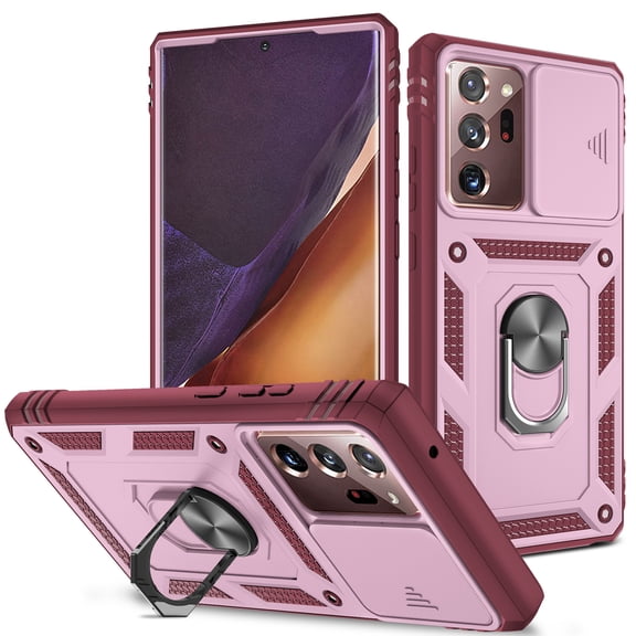 ShellTech for Samsung Galaxy Note20 Ultra 5G Case,Military Heavy Duty Full Body Shockproof Camera Cover Slide & Metal Kickstand Protective Hard Shell Note 20 Ultra,B