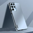 thumbnail image 1 of ShellTech for Samsung Galaxy S21 Ultra Metal Case Lens no Dead Angle Protection, Shockproof Camera Lens Protective Slim Matte Back Case Cover Starlight Protective Case,Blue, 1 of 9