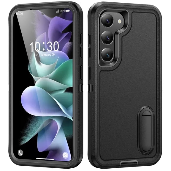 ShellTech for Samsung Galaxy S23 Phone Case with Built in Kickstand,Shockproof/Dustproof/Drop Proof Military Grade Protective Cover for Galaxy S23 5G,K
