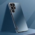 thumbnail image 1 of ShellTech for Samsung Galaxy S23 Ultra Metal Case Lens no Dead Angle Protection, Shockproof Camera Lens Protective Slim Matte Back Case Cover Starlight Protective Case,Darkblue, 1 of 14