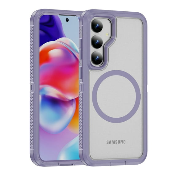 ShellTech for Samsung Galaxy S24 Magnetic Case Compatible with Magsafe Dual Layer Military-Grade Protection Heavy Duty Shockproof Rugged Protective Cover for Samsung S24,E