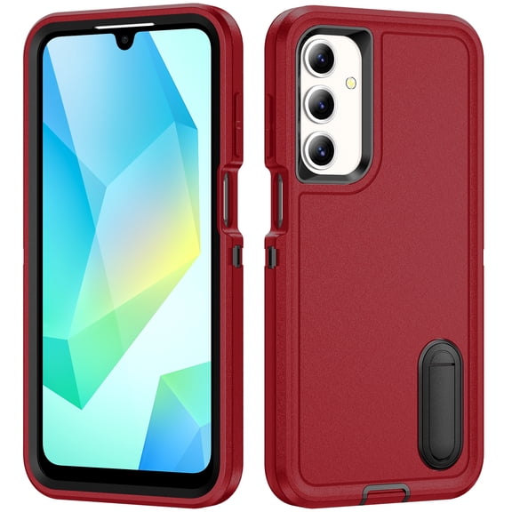 ShellTech for Samsung Galaxy S24 PC+TPU Case with Kickstand,3-Layer Heavy Duty Protection Shockproof Anti-Scratch Slim Lightweight Dustproof Protective Sturdy Case Hard Cover,A