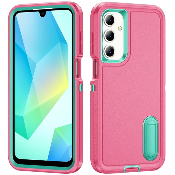 ShellTech for Samsung Galaxy S24 Plus PC+TPU Case with Kickstand,3-Layer Heavy Duty Protection Shockproof Anti-Scratch Slim Lightweight Dustproof Protective Sturdy Case Hard Cover,C