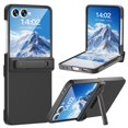 thumbnail image 1 of ShellTech for Samsung Galaxy Z Flip 7(2025) Slim Hard PC Case,with KickStand Hinge Cover Full Body Shockproof Protection Lightweight Cover Built-in Tempered Glass Screen Protector,Black, 1 of 7