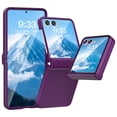thumbnail image 1 of ShellTech for Samsung Galaxy Z Flip 7 Hard PC Slim Case with Built-in Tempered Glass Screen Protector, Hinge Protection, Wireless Charging Support, Lightweight Shockproof PC Cover,Darkpurple, 1 of 7