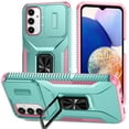 thumbnail image 1 of ShellTech for Samsung Galaxy A14 5G Case with Slide Camera Cover & Kickstand, Samsung A14 5G Case [Military-Grade] Phone Case,Green, 1 of 8