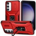 thumbnail image 1 of ShellTech for Samsung Galaxy S23 Plus Magnetic Phone Case,with Camera Cover & Kickstand Military Grade Shockproof Case for Galaxy S23 Plus,Red, 1 of 8
