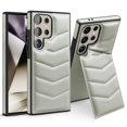 thumbnail image 1 of ShellTech for Samsung Galaxy S24 Ultra Case TPU Full Body Shockproof Protective Phone Case with Adjustable Stand,Gray, 1 of 9