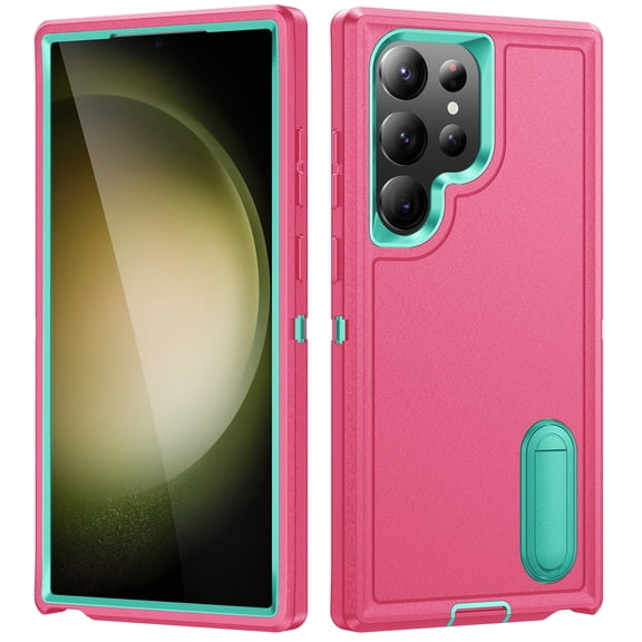ShellTech for Samsung S24 Ultra Phone Case with Built in Kickstand, Shockproof/DropProof Military Grade Protective Cover for Galaxy S24 Ultra 5G,C