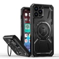 thumbnail image 1 of ShellTech for iPhone 12 Pro Max case Compatibe with MagSafe and a 360-degree rotatable ring stand feature,Black, 1 of 7