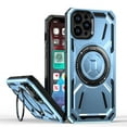 thumbnail image 1 of ShellTech for iPhone 12 Pro Max case Compatibe with MagSafe and a 360-degree rotatable ring stand feature,Blue, 1 of 7