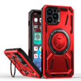 thumbnail image 1 of ShellTech for iPhone 12 Pro Max case Compatibe with MagSafe and a 360-degree rotatable ring stand feature,Red, 1 of 7