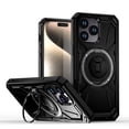 thumbnail image 1 of ShellTech for iPhone 14 Pro Max case Compatibe with MagSafe and a 360-degree rotatable ring stand feature,Black, 1 of 6