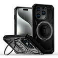 thumbnail image 1 of ShellTech for iPhone 15 Pro case Compatibe with Mag Safe compatibility and a 360-degree rotatable ring stand feature,Black, 1 of 7