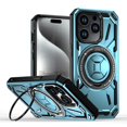 thumbnail image 1 of ShellTech for iPhone 15 Pro case Compatibe with Mag Safe compatibility and a 360-degree rotatable ring stand feature,Blue, 1 of 7