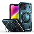 thumbnail image 1 of ShellTech for iPhone 15 case Compatibe with Mag Safe compatibility and a 360-degree rotatable ring stand feature,Blue, 1 of 7