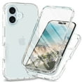 thumbnail image 1 of ShellTech for iPhone 16 Case, Full Body Clear Case with Built-in Screen Protector, Anti-Scratch Shockproof Bumper Phone Case for iPhone 16,Clear, 1 of 5