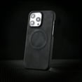 thumbnail image 1 of ShellTech for iPhone 16 Pro Magnetic Retro Leather+TPU Case Support Wireless Charging Shockproof Business Phone Cover Slim Lightweight,Black, 1 of 9