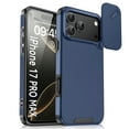 thumbnail image 1 of ShellTech for iPhone 17 Pro Case, Shockproof Sliding Lens Cover Protection Military Grade Phone Case Wireless Charging ,Blue, 1 of 9