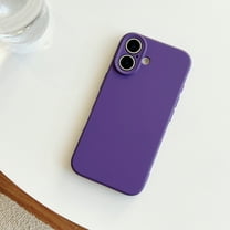 ShellTech for iPhone 12 Liquid Silicone Phone Case, Cute Slim Grip Soft Rubber Matte TPU Plain Solid Bright Color Shockproof Girly Simple Case with Camera Cover for Women Men,Darkpurple