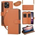 thumbnail image 1 of ShellTech for iPhone 14 Pro Wallet Case,PU Leather+TPU Protective Cover with Credit Card Slots, Cash Pocket,Magnetic Closure,Wrist Strap & Adjustable Crossbody Shoulder Strap,Brown, 1 of 8