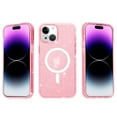 thumbnail image 1 of ShellTech for iPhone 15 Case Clear Magnetic Glitter Compatible with Magsafe, Sparkle Bling Hard Magnet Mag Cover Non-Yellowing, Shiny Cute Phone Case for Women Gilrl,Pink, 1 of 9