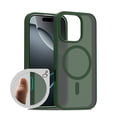 thumbnail image 1 of ShellTech for iPhone 15 Plus Magnetic PC+TPU Case, Translucent Matte Case with Button Protection [Compatible with Magsafe] Anti-Scratch Anti-Fingeprint Anti-Slip Shockproof Slim Cover,Darkgreen, 1 of 7