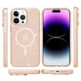thumbnail image 1 of ShellTech for iPhone 15 Pro Max Case Clear Magnetic Glitter Compatible with Magsafe, Sparkle Bling Hard Magnet Mag Cover Non-Yellowing, Shiny Cute Phone Case for Women Gilrl,Gold, 1 of 9