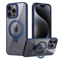 thumbnail image 1 of ShellTech for iPhone 15 Pro Max  Magnetic Ring Stand Case [Military Drop Protection] [Compatible with MagSafe] Matte Translucent Slim iPhone 15 Pro Max Case 6.7",Blue, 1 of 22