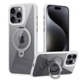 thumbnail image 1 of ShellTech for iPhone 15 Pro Max  Magnetic Ring Stand Case [Military Drop Protection] [Compatible with MagSafe] Matte Translucent Slim iPhone 15 Pro Max Case 6.7",Clear, 1 of 22
