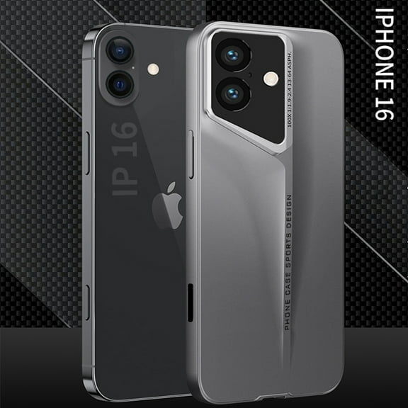 ShellTech for iPhone 16 Case,Unique Luxury Supercar Design,Ultra Thin Hard PC Shockproof Anti-Scratch Anti-Slip Grip Protective Sturdy Case Hard Cover for iPhone 16,Gray