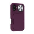 thumbnail image 1 of ShellTech for iPhone 16 Case Wallet, Built-in Card Holder (4-5 Cards), Slide Camera Cover, Military Grade Drop Protection, Rugged Heavy Duty Men Women Protective Phone Case,Purple, 1 of 7