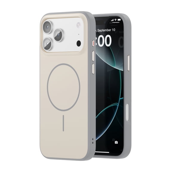 ShellTech for iPhone 16 Magnetic PC+TPU Hybrid Case with Wireless Charging Support, Shock-Absorbent PC+TPU Protective Back Cover, Anti-Scratch Anti-Fingerprint Matte Slim Fit,Gray