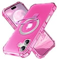 thumbnail image 1 of ShellTech for iPhone 16 Plus Case with Magnetic Invisible Stand,Compatible with MagSafe,Wavy Frame Shockproof Protective Slim Translucent Matte Kickstand Phone Case for iPhone 16 Plus,Rose, 1 of 6