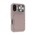thumbnail image 1 of ShellTech for iPhone 16 Plus Case Wallet, Built-in Card Holder (4-5 Cards), Slide Camera Cover, Military Grade Drop Protection, Rugged Heavy Duty Men Women Protective Phone Case,Rosegold, 1 of 7
