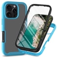 thumbnail image 1 of ShellTech for iPhone 16 Pro Case, Full Body Clear Case with Built-in Screen Protector, Anti-Scratch Shockproof Bumper Phone Case for iPhone 16 Pro,Blue, 1 of 6