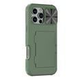 thumbnail image 1 of ShellTech for iPhone 16 Pro Case Wallet, Built-in Card Holder (4-5 Cards), Slide Camera Cover, Military Grade Drop Protection, Rugged Heavy Duty Men Women Protective Phone Case,Green, 1 of 7