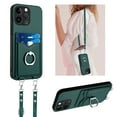thumbnail image 1 of ShellTech for iPhone 16 Pro Max Phone Case for Women, with Wallet Card Holder Removable Adjustable Shoulder Strap Lanyard Crossbody Neck Purse Cover for iPhone 16 Pro Max,Green, 1 of 9