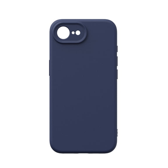 ShellTech for iPhone 16e Phone Liquid Silicone Case, Cute Thin Slim Grip Soft Rubber Gel for Women Men, Smooth Matte TPU Plain Solid Color Girly Simple Case with Camera Cover Protection,Darkblue