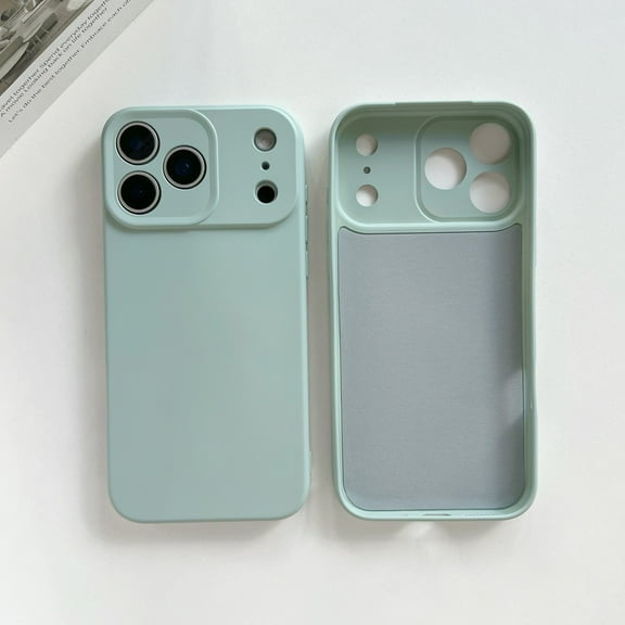 ShellTech for iPhone 17 Liquid Silicone Phone Case, Cute Thin Slim Grip Soft Rubber Smooth Matte TPU Plain Solid Bright Color Shockproof Girly Simple Case with Camera Cover for Women Men,Blue