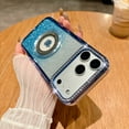 thumbnail image 1 of ShellTech for iPhone 17 Pro Magnetic Glitter TPU Case Compatible with Magsafe Bling Logo View Plating Diamond Shockproof Lightweight Non-Slip Metal Camera Lens Protection for Women Girls,Blue, 1 of 8