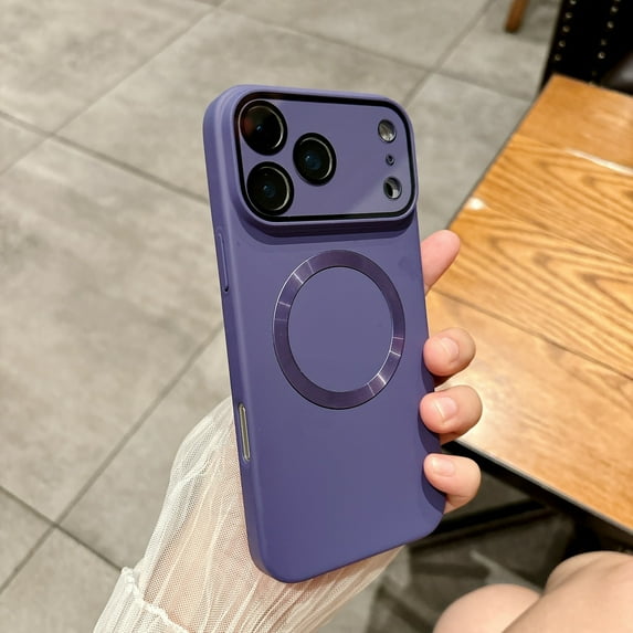 ShellTech For iPhone 17 Pro Max Hard PC Basic Case Protective Back Cover with Camera Lens Protector, Lightweight, Shock-Absorbent Anti-Scratch Anti-Fingerprint Matte Anti-Glare Dust Proof,Darkpurple