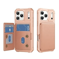 ShellTech for iPhone 17 Pro Max Wallet Case with 4 Card Slots,Flip PU Leather Magnetic Closure Kickstand TPU Bumper Lightweight Slim Anti-Scratch Shockproof Protective Cover for Women Men,Rosegold