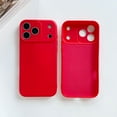 thumbnail image 1 of ShellTech for iPhone Air Liquid Silicone Phone Case, Cute Thin Slim Grip Soft Rubber Smooth Matte TPU Plain Solid Bright Color Shockproof Girly Simple Case with Camera Cover for Women Men,Red, 1 of 13
