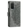 thumbnail image 1 of ShellTech presents the Samsung Galaxy S20 Plus Wallet Case Mandala Floral Embossed PU Leather Folio with Zipper Magnetic Closure,Gray, 1 of 9
