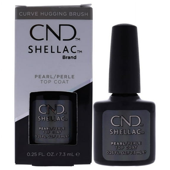 Shellac Nail Color - Pearl Top Coat by CND for Women - 0.25 oz Nail Polish
